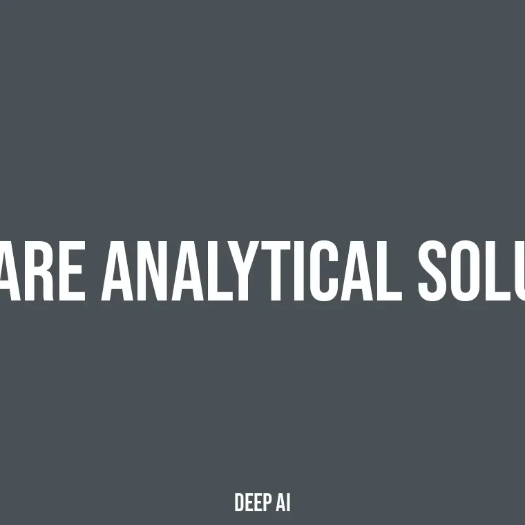 What Are Analytical Solutions? Exploring the Power and Potential of